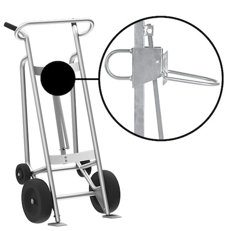 Valley Craft Four Wheel Drum Hand Truck, Aluminum F82175A2P