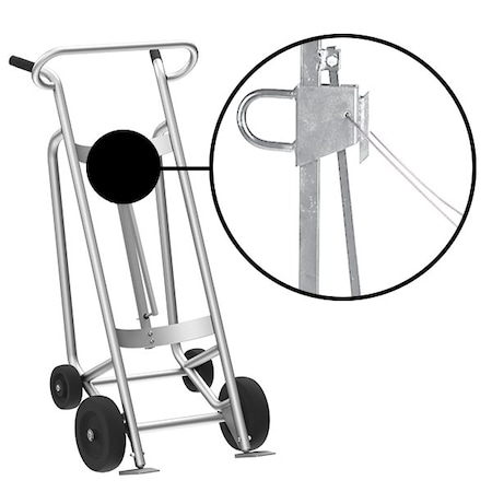 Valley Craft Four Wheel Drum Hand Truck, Aluminum F82645A4C