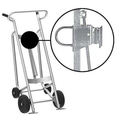 Valley Craft Four Wheel Drum Hand Truck, Aluminum F82645A4F