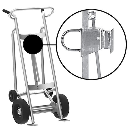 Valley Craft Four Wheel Drum Hand Truck, Aluminum F82960A1F