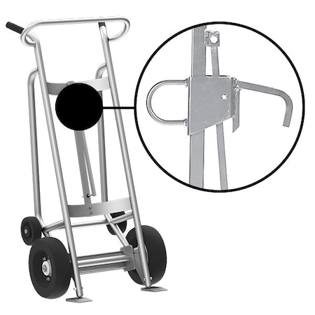 Valley Craft Four Wheel Drum Hand Truck, Aluminum F82960A1L