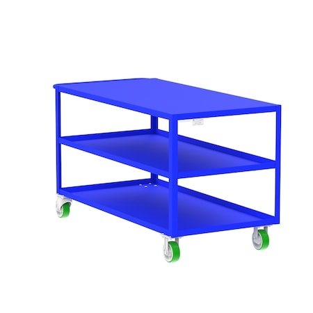 Valley Craft Utility Cart, Steel, 2000 lb Load Capacity, 65 in L, 30 in W F89173BUPY