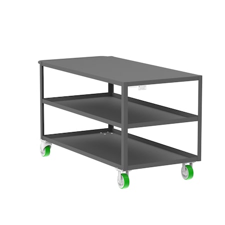 Valley Craft Utility Cart, Steel, 2000 lb Load Capacity, 65 in L, 30 in W F89173GYPY