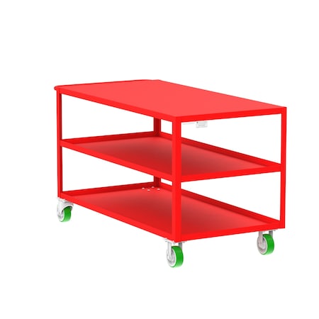 Valley Craft Utility Cart, Steel, 2000 lb Load Capacity, 65 in L, 30 in W F89173RDPY