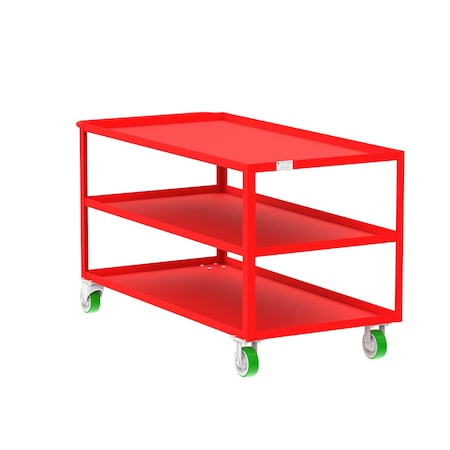Valley Craft Utility Cart, Steel, 2000 lb Load Capacity, 65 in L, 30 in W F89174RDPY