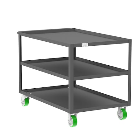 Valley Craft Utility Cart, Steel, 2000 lb Load Capacity, 53 in L, 30 in W F89176GYPY