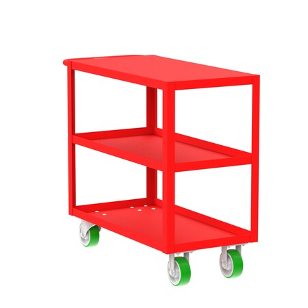Valley Craft Utility Cart, Steel, 2000 lb Load Capacity, 41 in L, 18 in W F89177RDPY