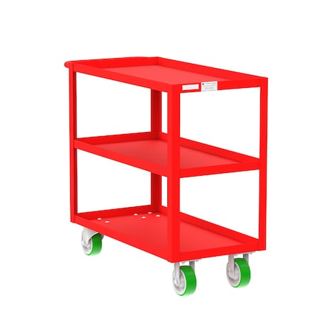 Valley Craft Utility Cart, Steel, 2000 lb Load Capacity, 41 in L, 18 in W F89178RDPY