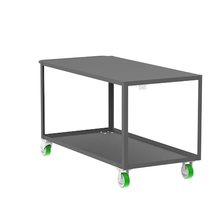 Valley Craft Gauge Utility Cart, 2 Shelf, Flat Top F89179GYPY