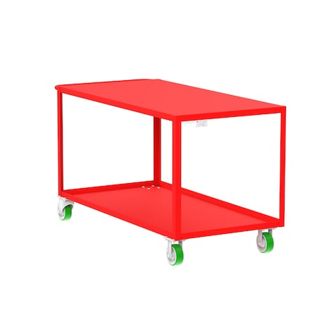 Valley Craft Gauge Utility Cart, 2 Shelf, Flat Top F89179RDPY