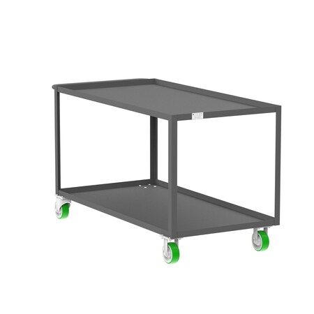 Valley Craft Utility Cart, Steel, 2000 lb Load Capacity, 65 in L, 30 in W F89180GYPY