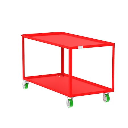 Valley Craft Utility Cart, Steel, 2000 lb Load Capacity, 65 in L, 30 in W F89180RDPY