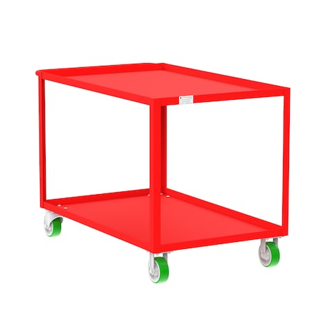 Valley Craft Utility Cart, Steel, 2000 lb Load Capacity, 53 in L, 30 in W F89182RDPY
