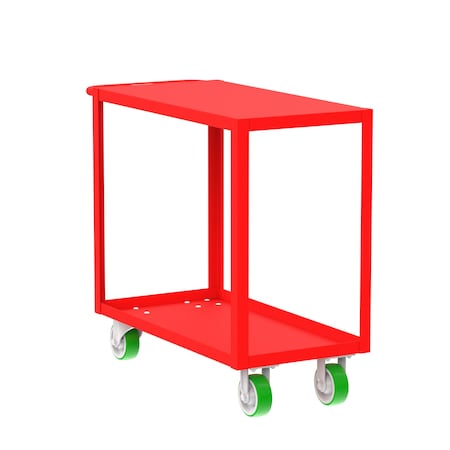 Valley Craft Utility Cart, Steel, 2000 lb Load Capacity, 41 in L, 18 in W F89183RDPY