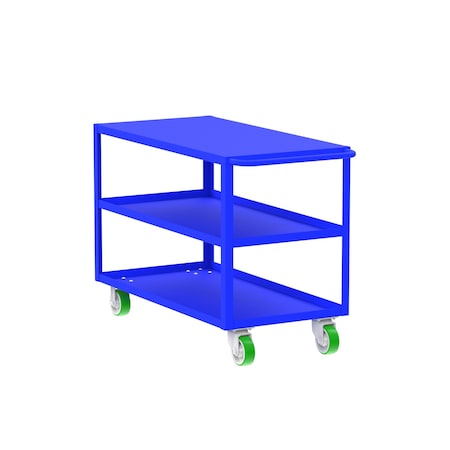 Valley Craft Flush-Top Utility Car, Three Shelf, 24x48 F89219BUPY