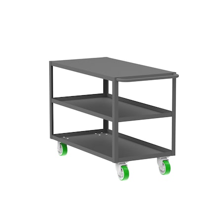 Valley Craft Flush-Top Utility Car, Three Shelf, 24x48 F89219GYPY