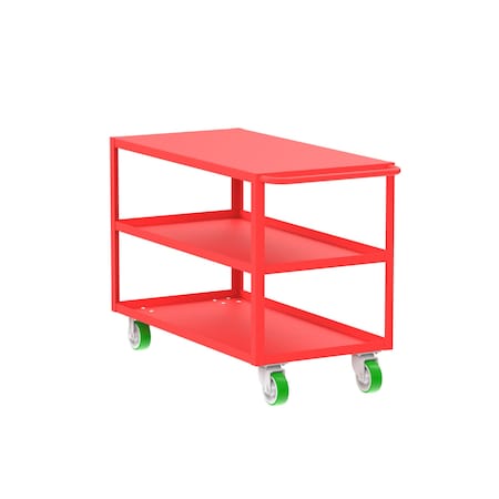 Valley Craft Flush-Top Utility Car, Three Shelf, 24x48 F89219RDPY