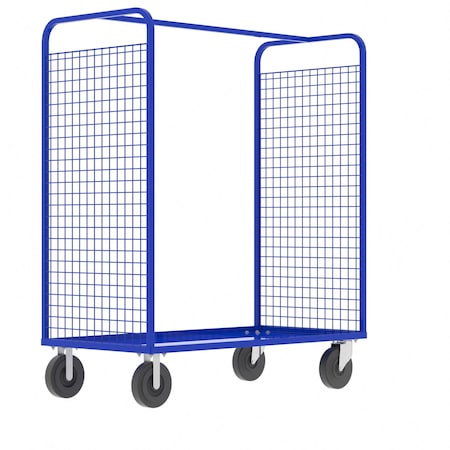 Valley Craft Cage Cart, 57"Wx30"D, 2-Sided High Profil F89254VCBL