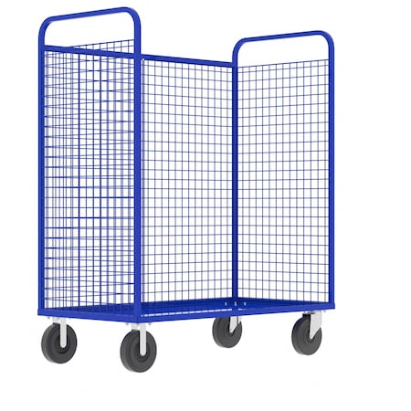 Valley Craft Cage Cart, 57"Wx30"D, 3-Sided High Profil F89256VCBL