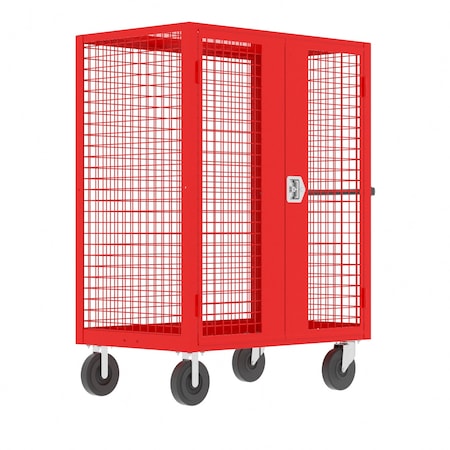 Valley Craft Security Cart, 48X30", Red F89483VCRD