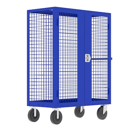 Valley Craft Security Cart, 48X24", Blue F89557VCBL