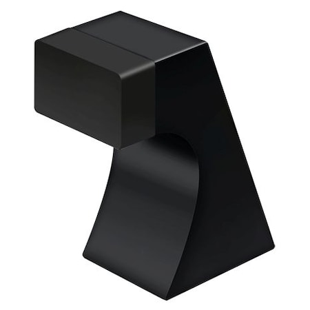 Deltana Contemporary Floor Door Bumper Black 2.5" FDB250U19