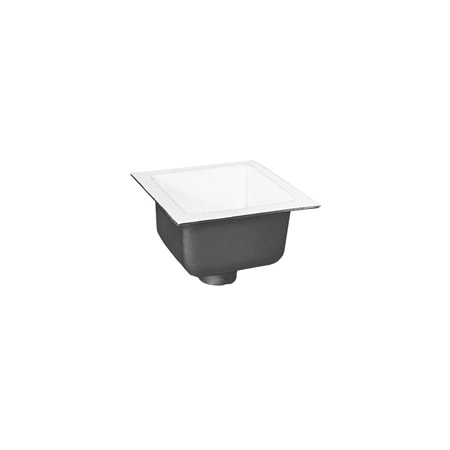 Zurn FD2375-NH2-H - 12" x 12" Acid Resisting Enamel Coated Floor Sink with 2" No-Hub Connection and 6" Sump Depth FD2375-NH2-H