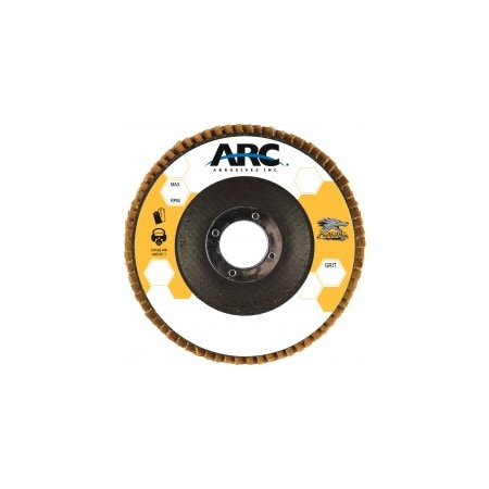 Arc Abrasives 7" x 7/8" T27 - Flat Face PREDATOR Fiberglass Flap Disc, 60 Grit 71-10865FF