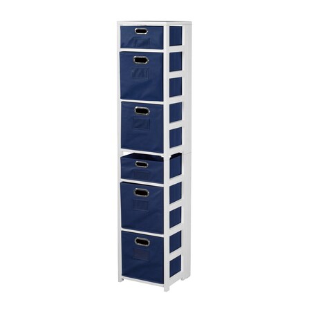 Regency Flip Flop 67" Square Folding Bookcase, Fo FFSQ6712WHBE