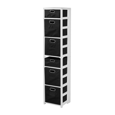 Regency Flip Flop 67" Square Folding Bookcase, Fo FFSQ6712WHBK