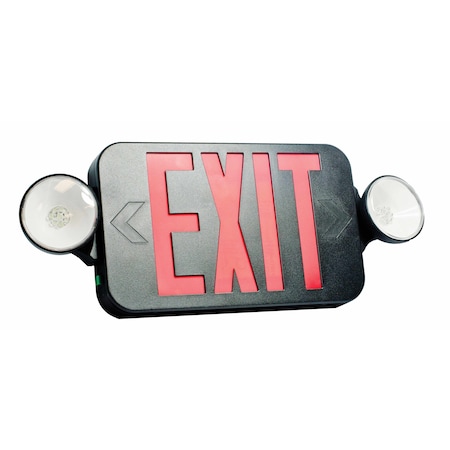 Fulham LED Emergency Combo Unit, Black, Red, FHEC30BR FHEC30BR