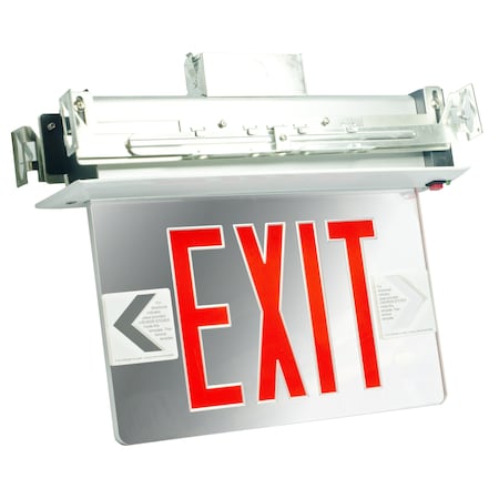 Fulham LED Emergency Exit Sign, Single, Red, FHEX23WSREM FHEX23WSREM
