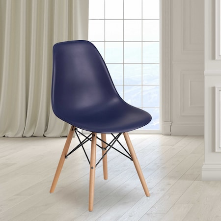Flash Furniture Elon Chair, Wood Back, 18-1/4 in W 22-1/2" L 31-1/2" H FH-130-DPP-NY-GG