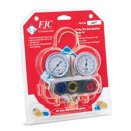 Fjc Dual Guage, R134A/R12/R22 6697