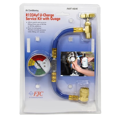 Fjc R-1234Yf U-Charge Hose W/Gauge 6846
