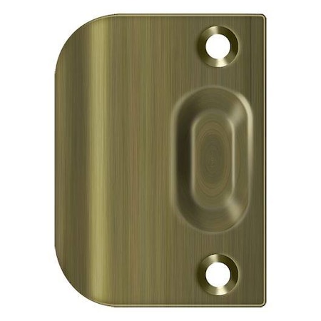 Deltana Full Lip Strike Plate Antique Brass FLSP335U5