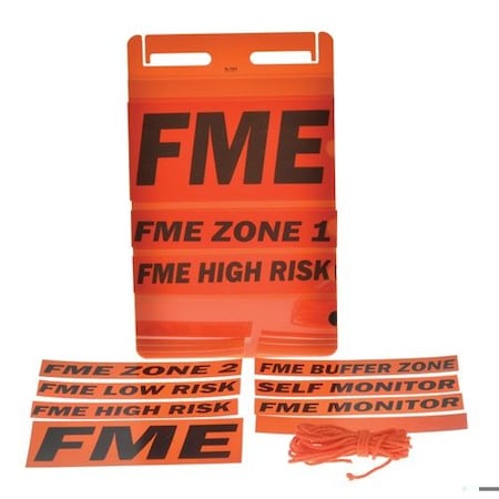 Ty-Flot Sign Inserts, 1 1/2" x 8", FME HIGH RISK FMEINS6OR