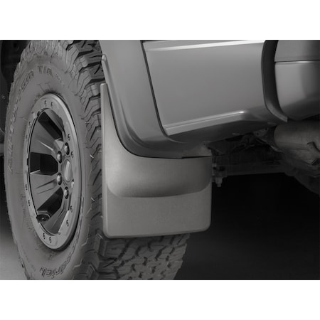 Weathertech No Drill Mud Flaps, Black, 120073, Molded Plastic, Black 120073