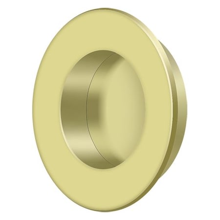 Deltana Round Flush Pull Bright Brass 1-7/8" FP178U3