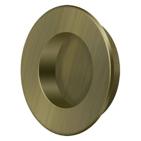 Deltana Round Flush Pull Antique Brass 1-7/8" FP178U5
