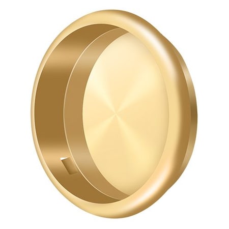 Deltana Flush Pull, Round, 2-1/8" Diameter Lifetime Brass FP221RCR003