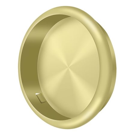 Deltana Flush Pull, Round, 2-1/8" Diameter Bright Brass FP221RU3