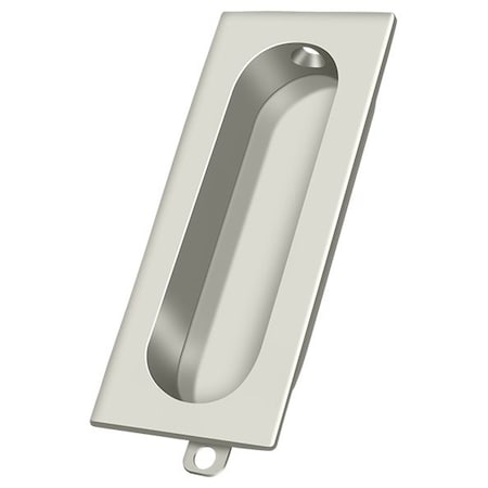 Deltana Flush Pull, Rectangle, 3-1/8" X 15/16" Bright Nickel FP222U14