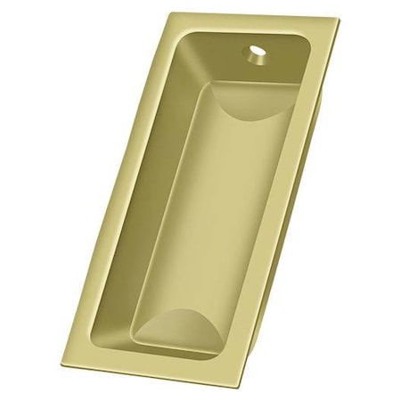 Deltana Flush Pull, Large, 3-5/8" X 1-3/4" X 1/2" Bright Brass FP227U3