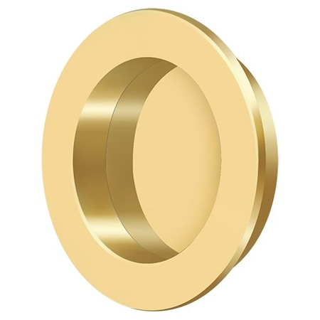 Deltana Round Flush Pull Lifetime Brass 2-3/8" FP238CR003
