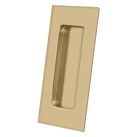 Deltana Heavy Duty Rectangular Flush Pull Satin Brass 4"X1-7/8" FP40U4