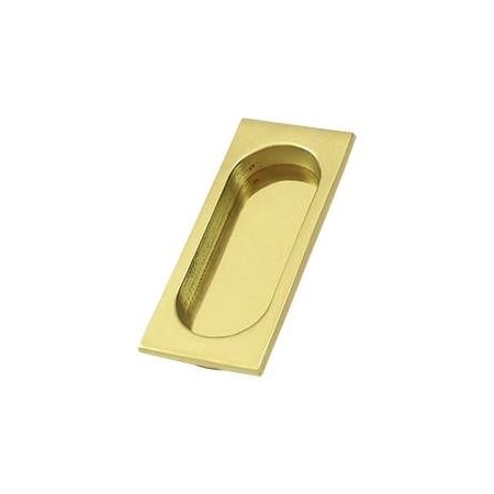 Deltana Flush Pull, Large, 4" X 1-5/8" X 3/8" Unlacquered Bright Brass FP4134U3-UNL