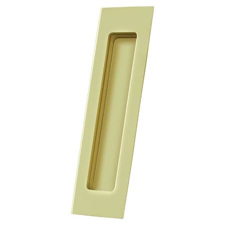 Deltana Flush Pull, Rectangular, Solid Brass, 7" X 1-7/8" X 3/8" Bright Brass FP7178U3