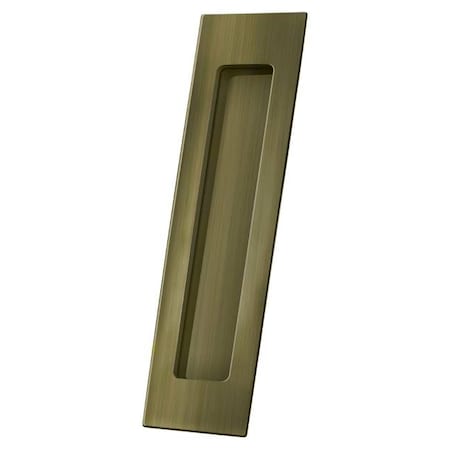 Deltana Flush Pull, Rect, Solid Brass, 7" X 1-7/8" X 3/8" Antique Brass FP7178U5