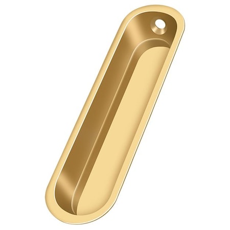 Deltana Flush Pull, 4" X 1" X 1/2" Lifetime Brass FP828CR003